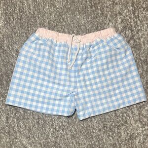 NWOT Mary & Grace Blue Gingham with pink accents swim  Shorts 5